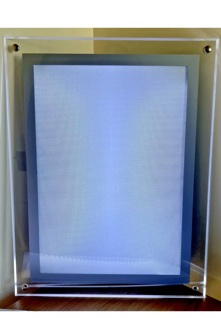 image for  A3 Slim LED Illuminated Poster Frame -Wall Mounted Silver - Backlit Display