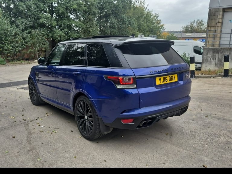 2016 LAND ROVER RANGE ROVER SPORT SVR V8 AUTO SUV BLUE PETROL