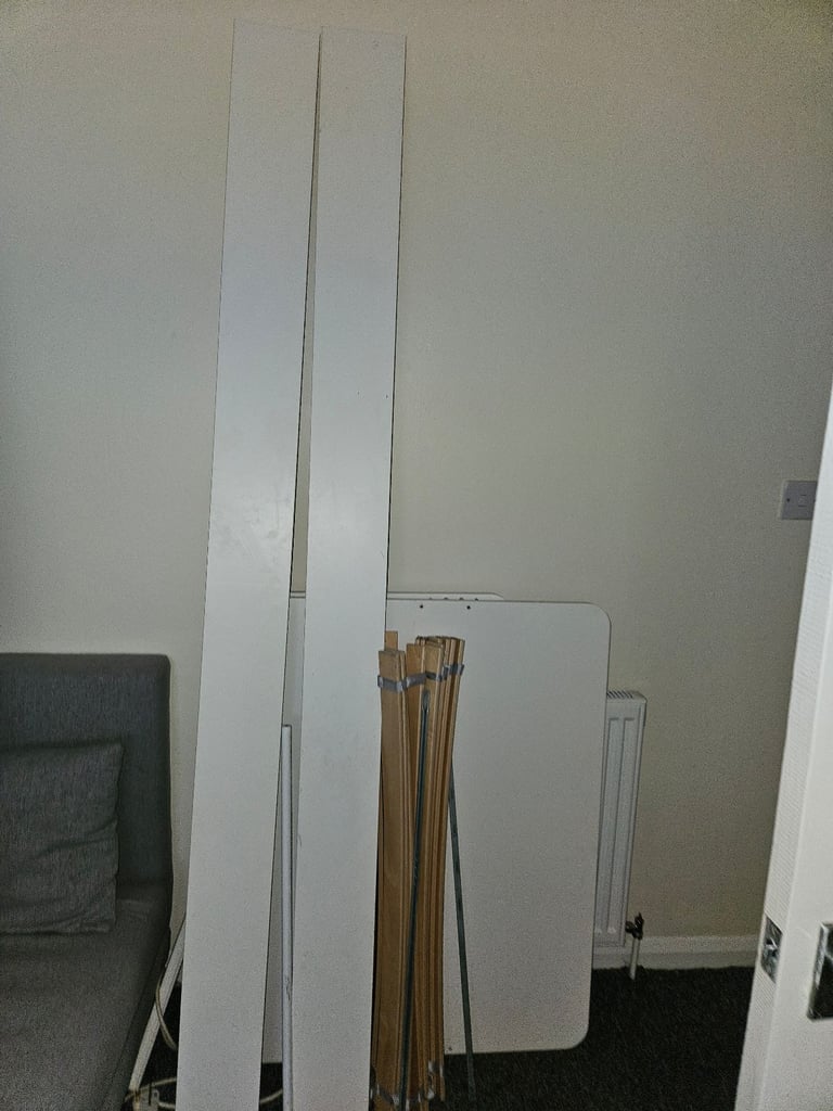 image for Sokid white wood single bed 