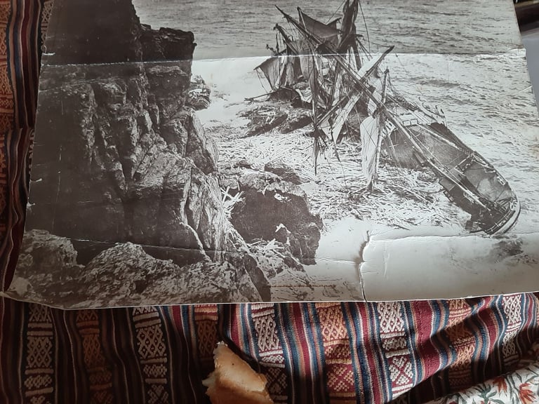 Vintage Photograph of Shipwreck 