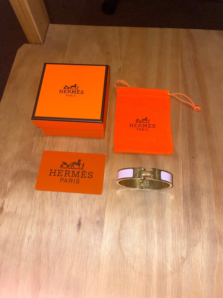 Hermes Pink Clic H Bracelet