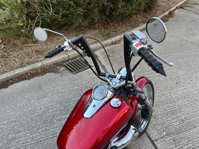 2007 07 HONDA VT 750 C2-7 SHADOW RED MINT 9k MILES CUSTOM CRUISER TALL BARS