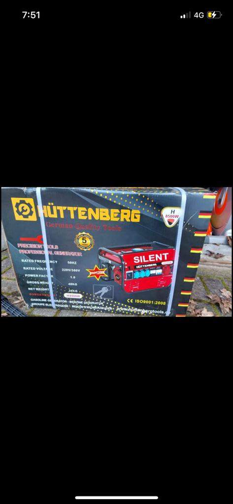💥⚡ 🎁Brand NEW GERMAN 2022 Model ML8500 Silent Petrol Generator 8.5 KVA, With 6.5 HP for Sale