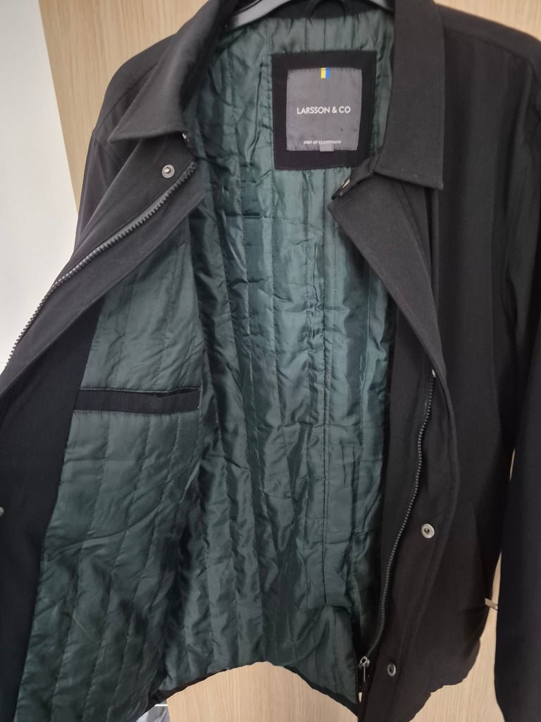 Mens quilted mac coat