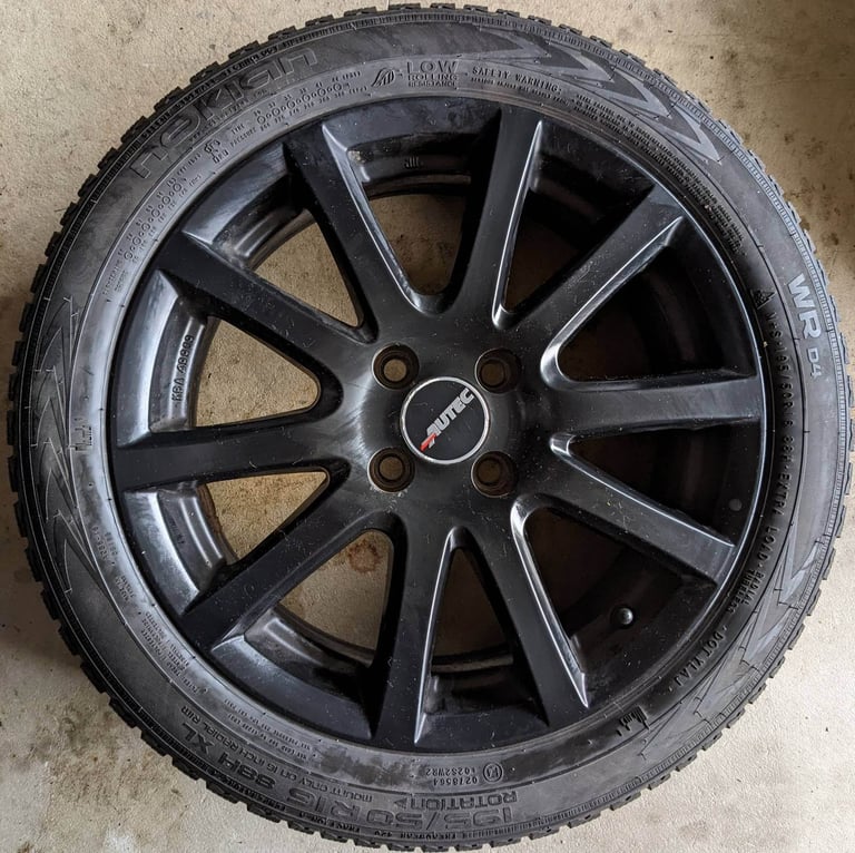 Black Autec S 16" alloy wheels incl. Nokian WR D4 winter tyres (set of 4)