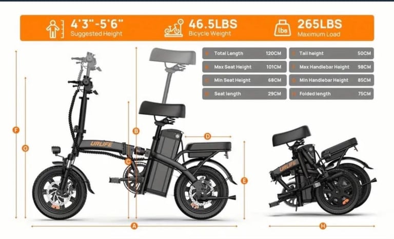 image for Brand New Foldable Electric Bike £350