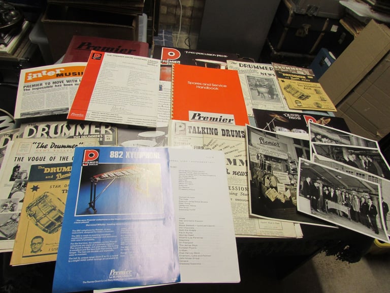 Vintage Ephemera concerning the Premier Drum Company