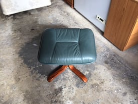 Leather Angled Footstool.