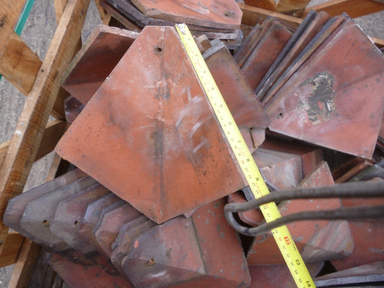 Reclaimed Arris hip tiles Bonnet tiles Rosemary hips Acne hip