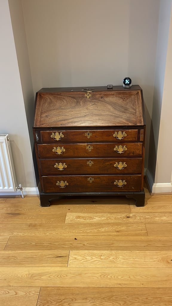 Original antique writing table and chest of draws