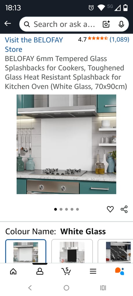 image for Glass Kitchen Splashback 