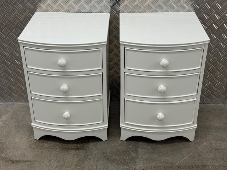 Laura Ashley Broughton pair of bedside tables white 