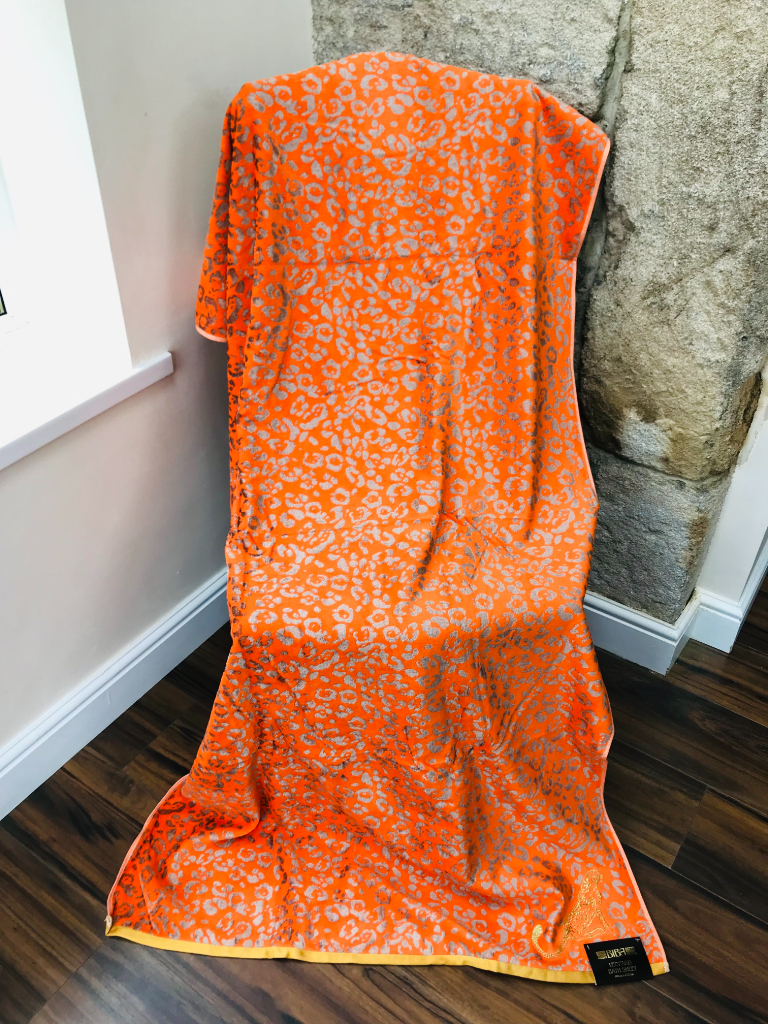 NEW BIBA LEOPARD ANIMAL PRINT BATH SHEET OR BEACH TOWEL