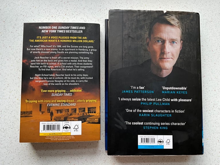 Night School & The Midnight Line by Lee Child, Jack Reacher Thrillers, Paperback & Hardback Books