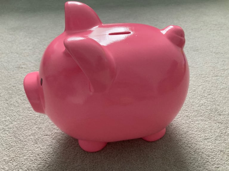Large Ceramic Pink Piggy Bank