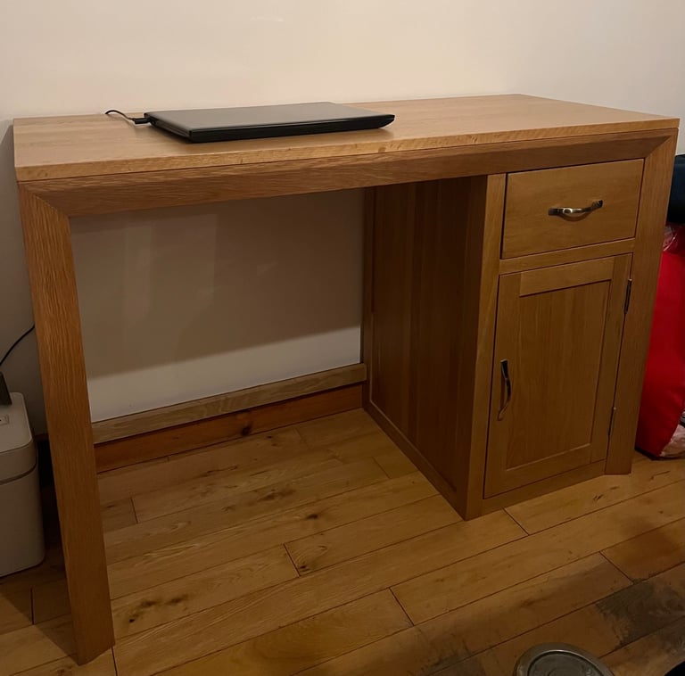 image for Solid Oak Computer Desk