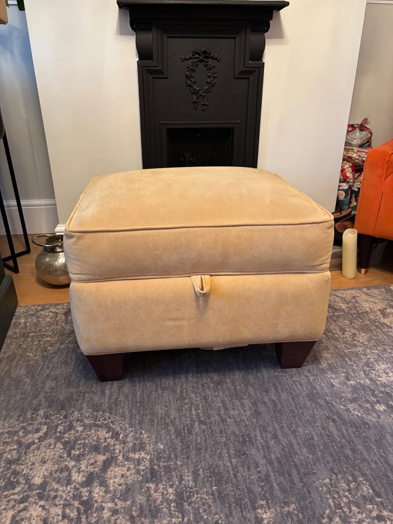 Velvet Footstool with Storage 