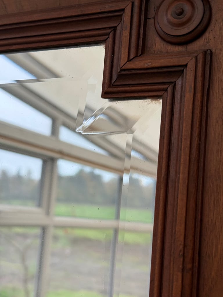 Stunning Antique French Walnut Mirrored Armoire Wardrobe