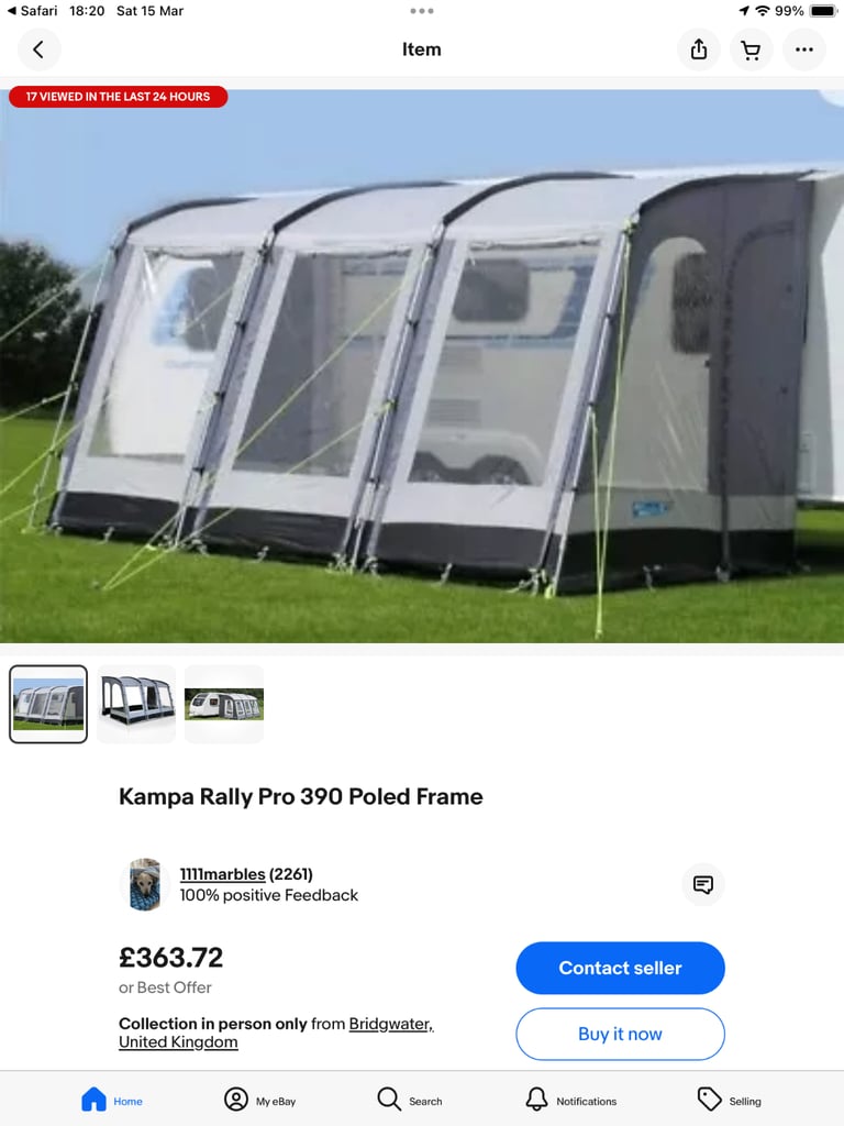 Caravan awning