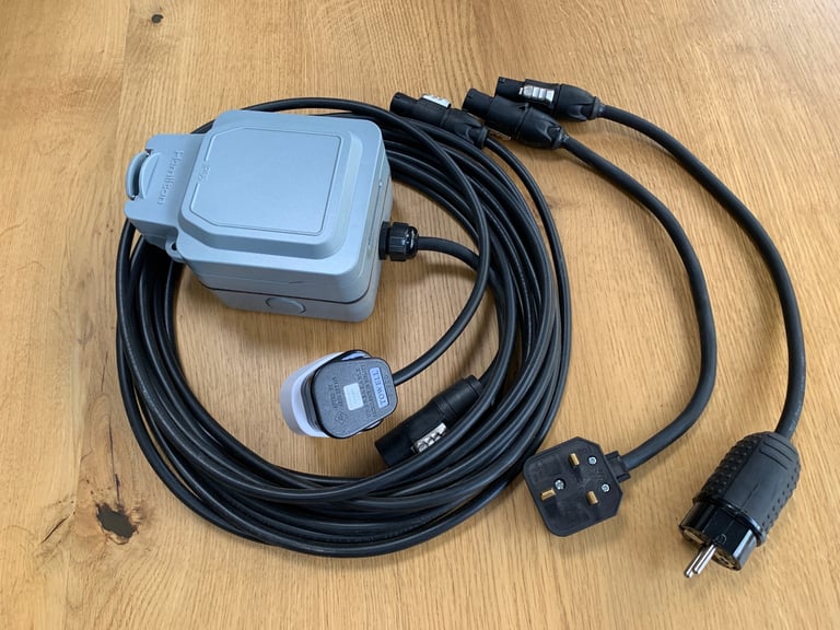 image for Waterproof EU car charger adapter and extension lead