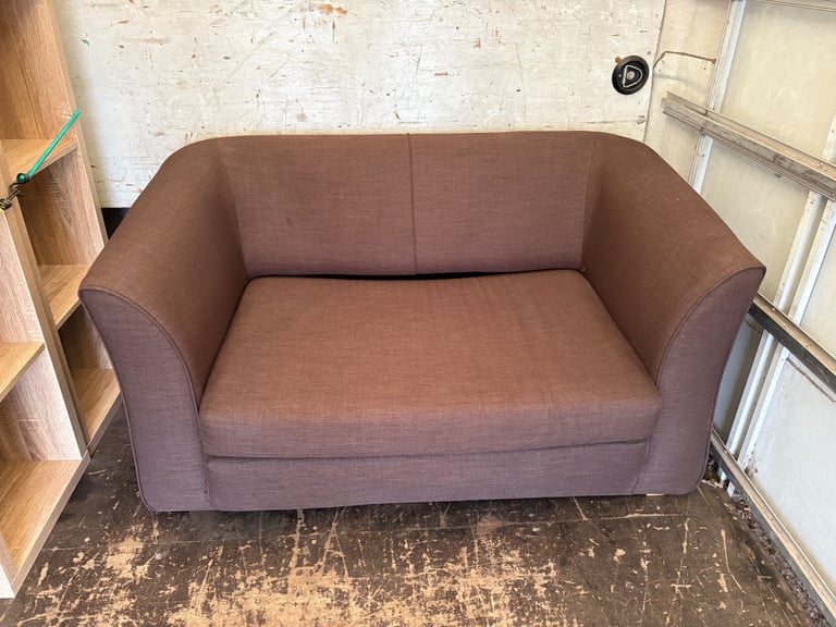 image for Small brown lightweight sofa bed 