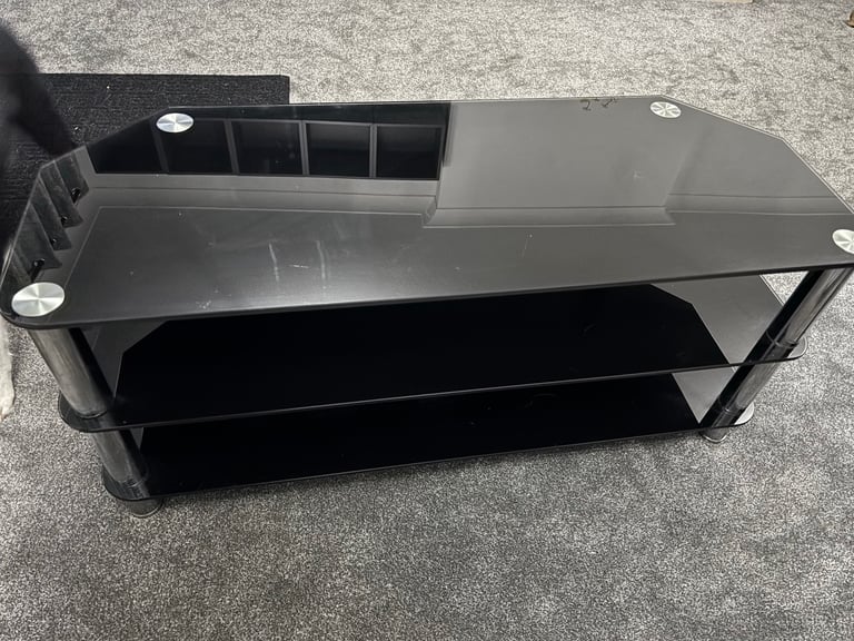 Glass tv stand