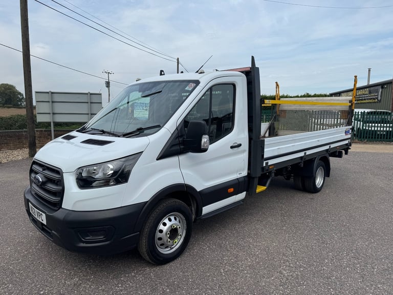 2021 Ford Transit 350 2.0 EcoBlue 130ps L4 LWB DROPSIDE TAIL LIFT AIR CON FSH  CHASSIS CAB Diesel...