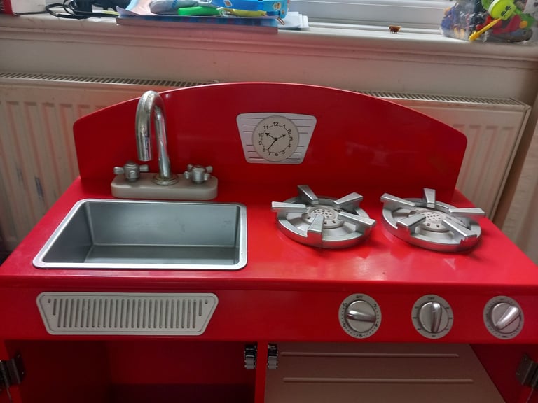 Childrens wooden toy kitchen