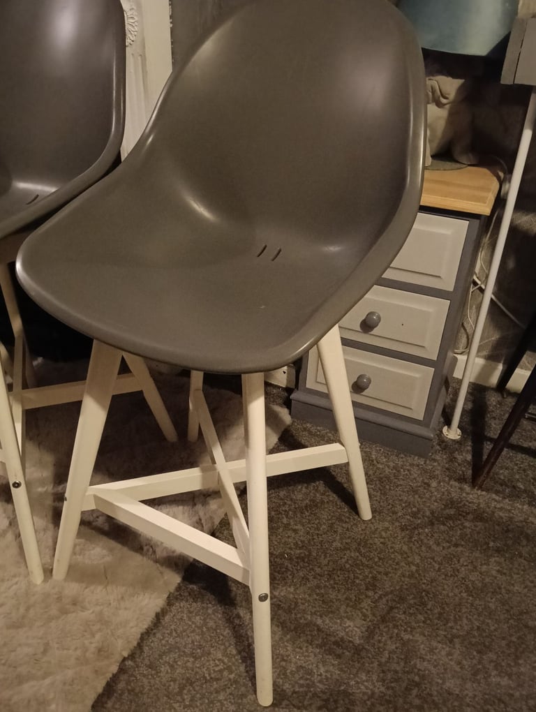 Four IKEA fanbyn bar stools