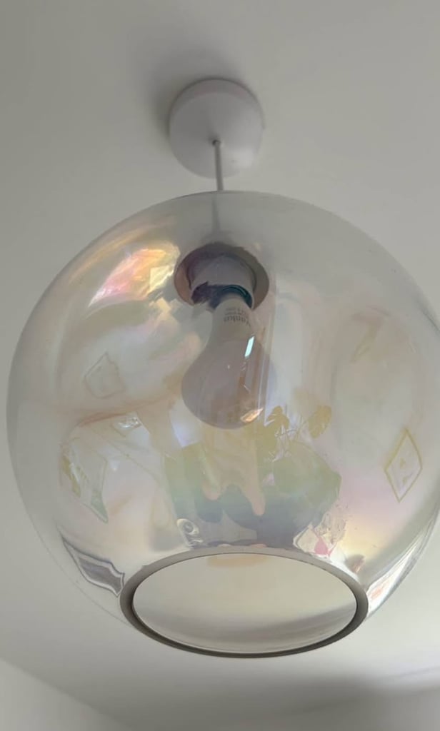 Dunelm set - iridescent lamps