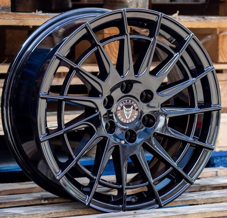 FORD TOURNEO TRANSIT CUSTOM 4X 18'' WOLFRACE AERO SUPER T GLOSS BLACK 6X120 NEW ALLOY WHEELS