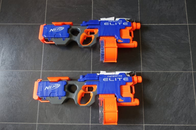 2 Nerf Hyperfire Elite Guns