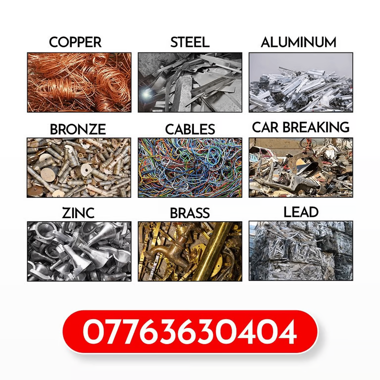Free Scrap metal collection Top Price Paid | Copper, Brass, Cables, Lead, Zinc, Stainless Steel etc