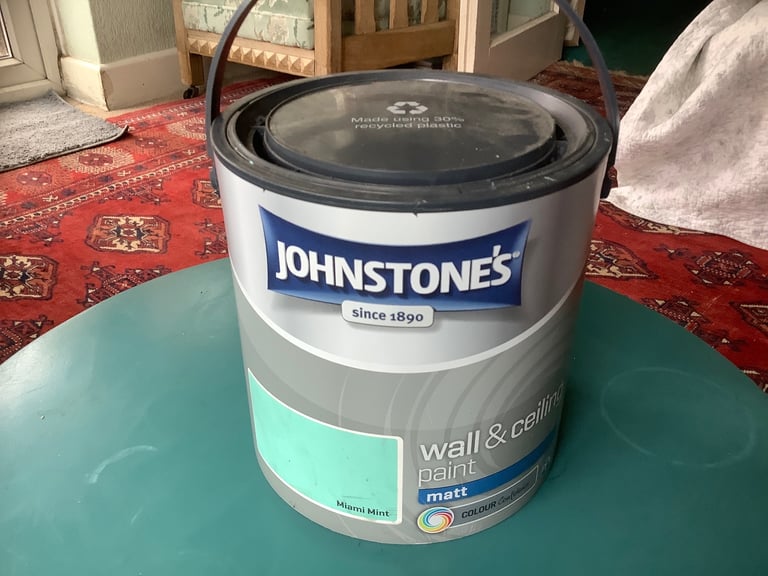 image for 🎨 JOHNSTONES WALL & CEILING MATT EMULSION (MIAMI MINT) 2.5 LITRES
