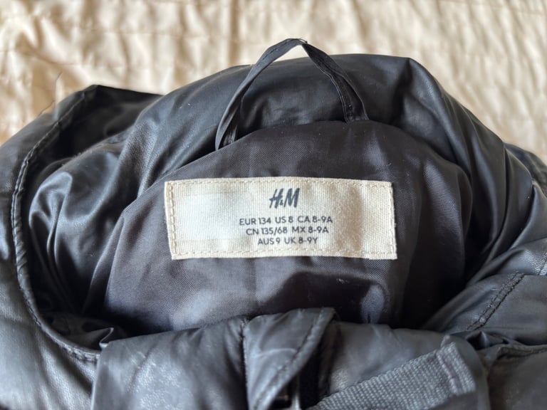 Black/grey coat age 8-9