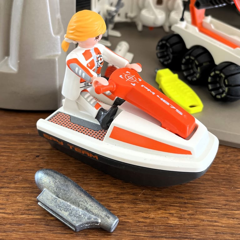 Playmobil 4875 Top Agents Secret HQ. Figures, vehicles, accessories, box, manual, tool. 7-12 yrs