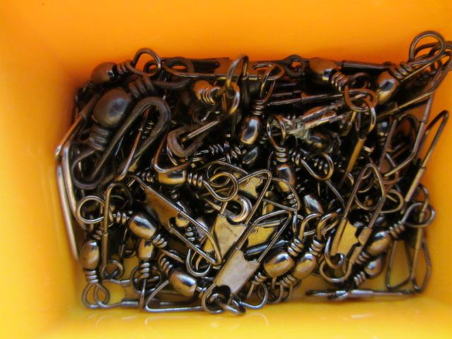 Large Assortment of sea fishing tackle in organiser box