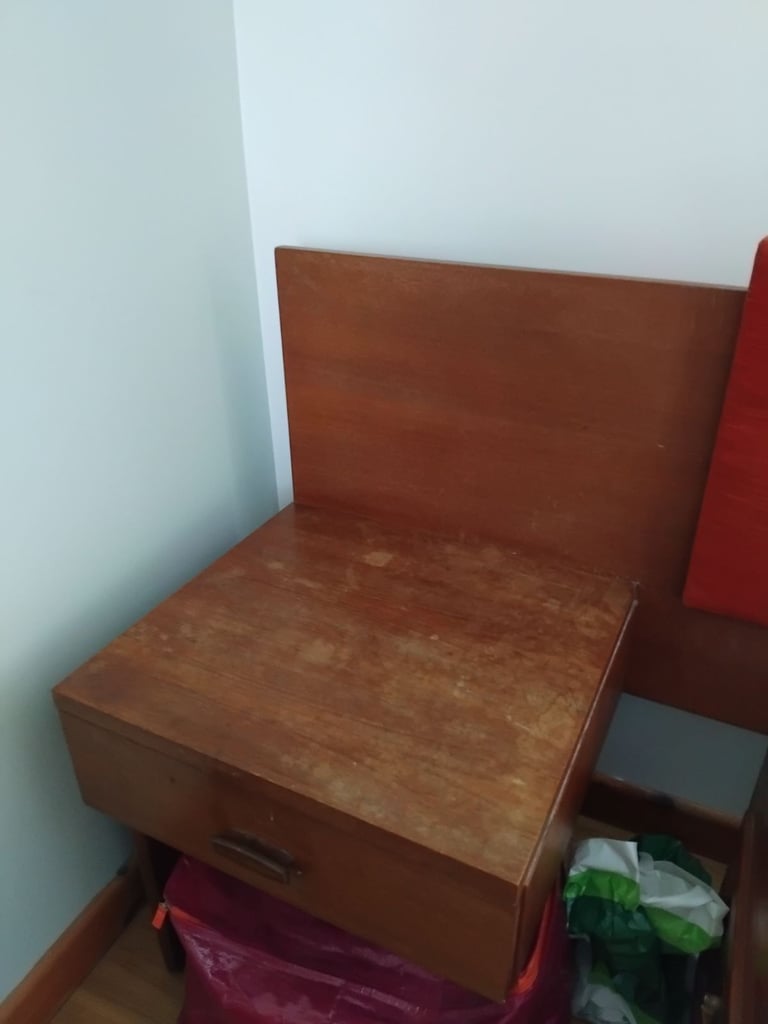 Double Bed Headboard with 2 Bedside Drawers