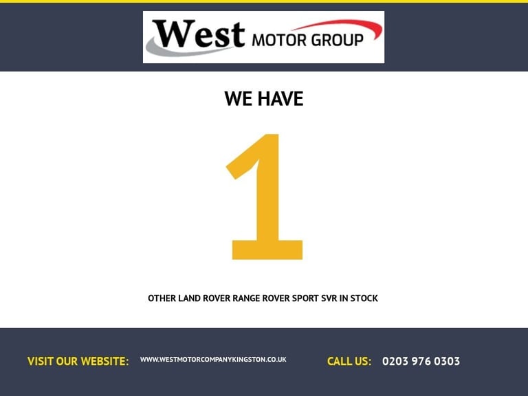 2020 70 LAND ROVER RANGE ROVER SPORT 5.0 P575 V8 GPF SVR SUV 5DR PETROL AUTO 4WD