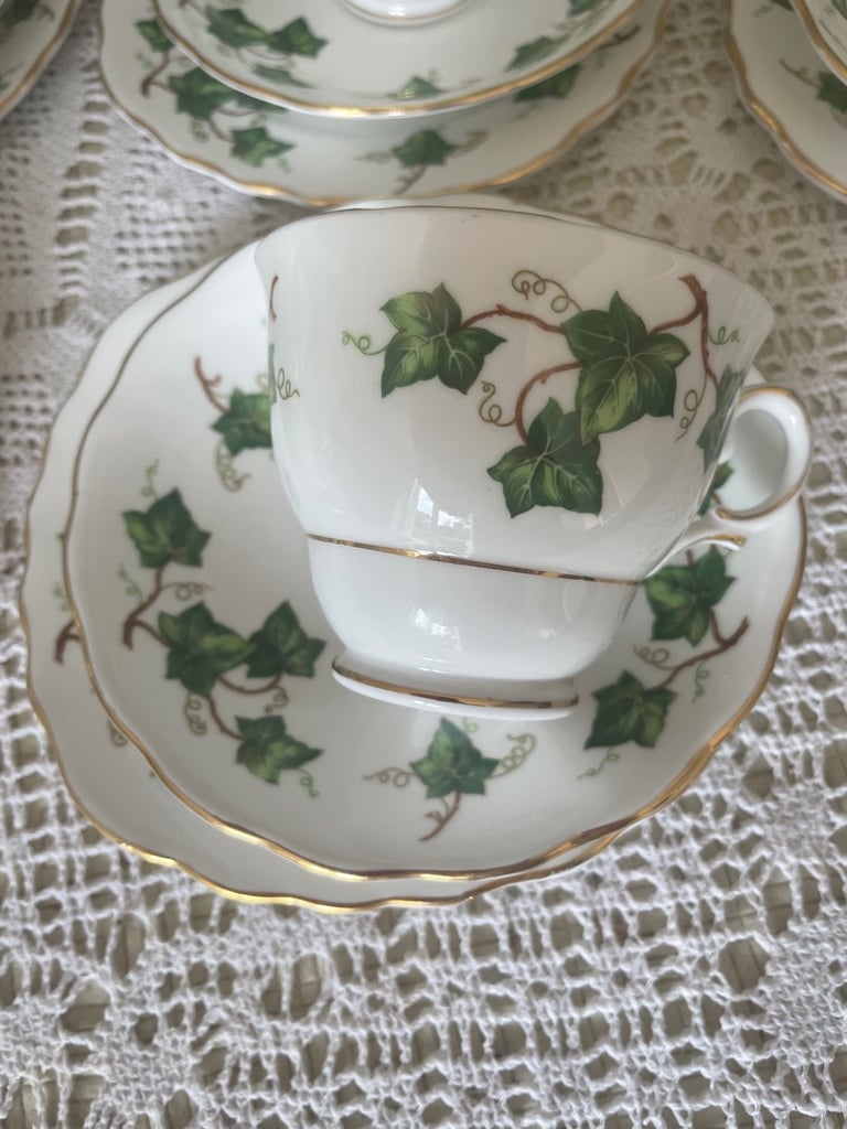 Vintage Colclough Bone China Ivy Tea Set