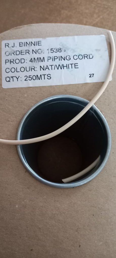 4mm Soft Plastic Piping Cord.