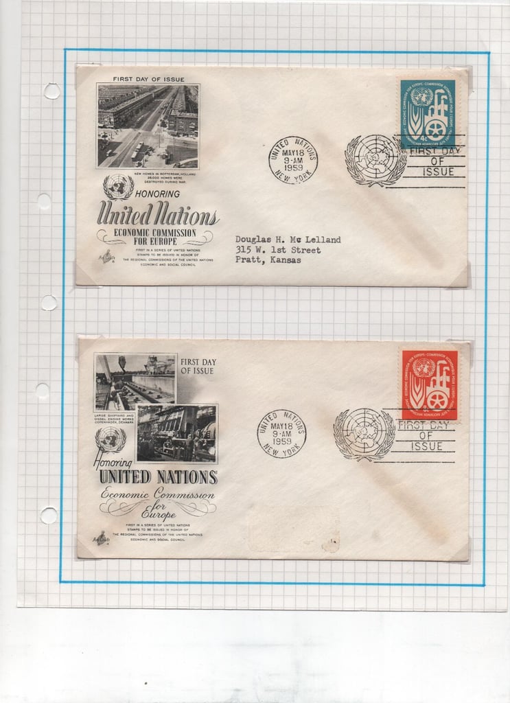 186 United Nations first day covers