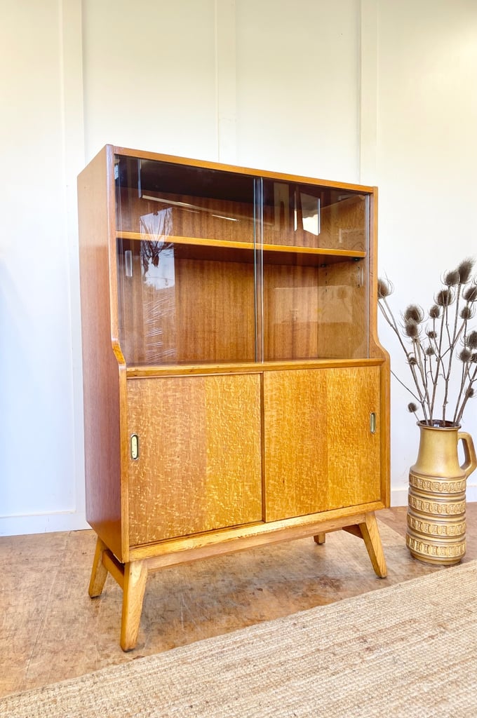 image for Retro Beautility cocktail display cabinet sideboard vintage midcentury G Plan era 🚚