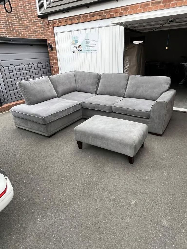 image for ]] Luxury Sofa - New Dylan Corner Fabric Sofa Set - Grey & Cream Colors Available As well COD ]]