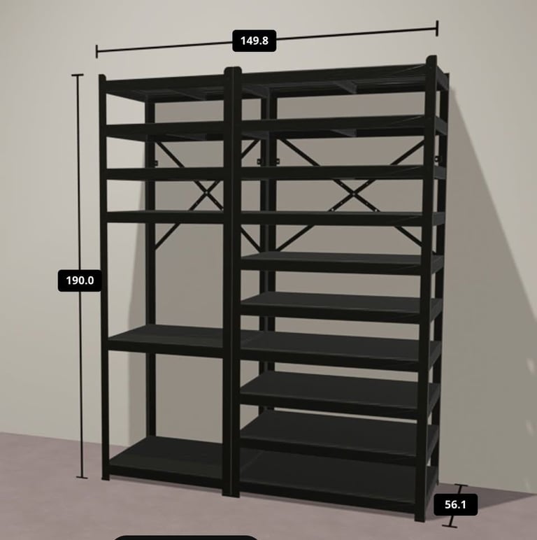 BROR Ikea metal shelving units