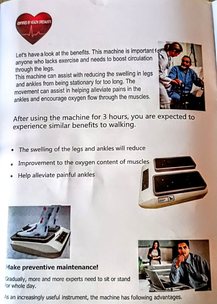 1 X Sitting Electric Walking Machine