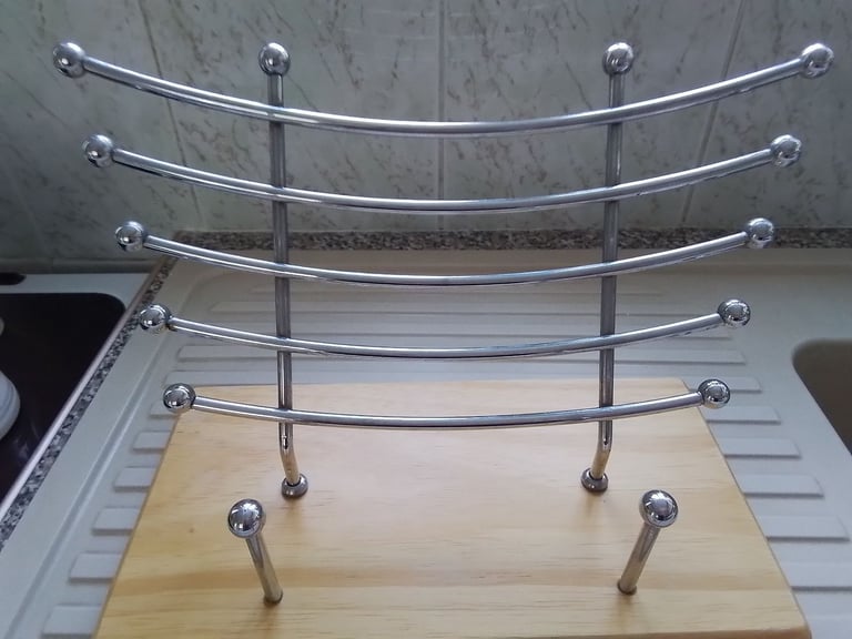 Cookery Book Stand Light Oak Wood Base With Chrome 