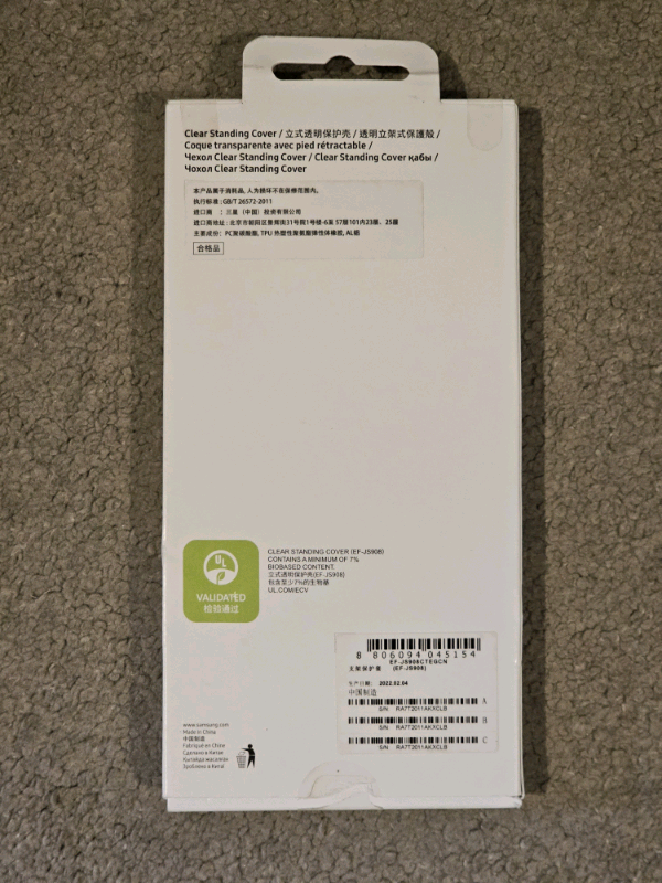 Samsung Official S22 Ultra Clear Standing Cover Transparent