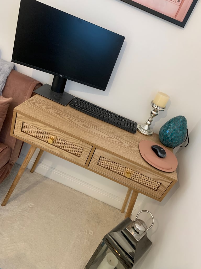 Rattan dressing table with 2 drawers 