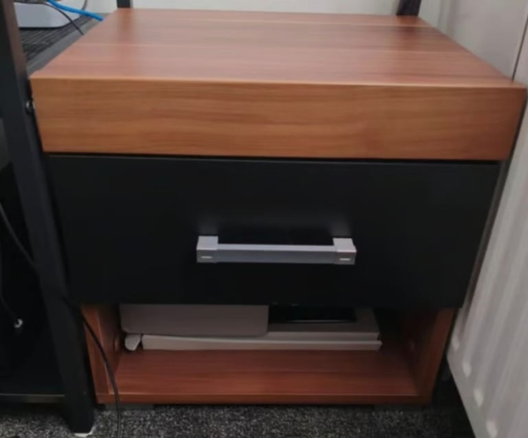 Bedroom Bedside Table with Drawer & Storage Shelf | Clearance Sale